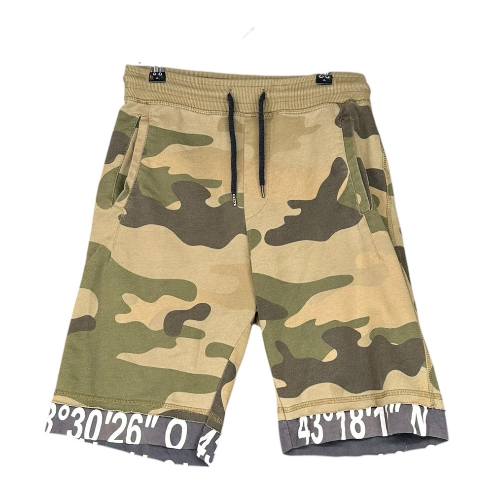 Zara Man S Small Camo‎ Print Drawstring Shorts Grunge Street Punk Baddie